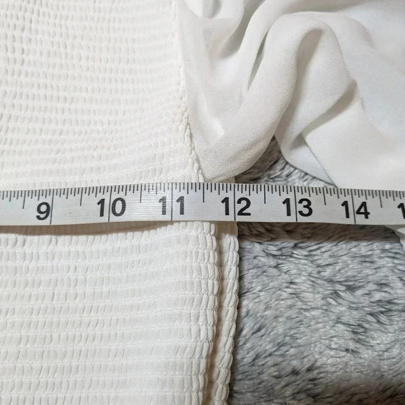 Aritzia White Tempest Blouse Long Sleeves XXS Sheer - Picture 8 of 9